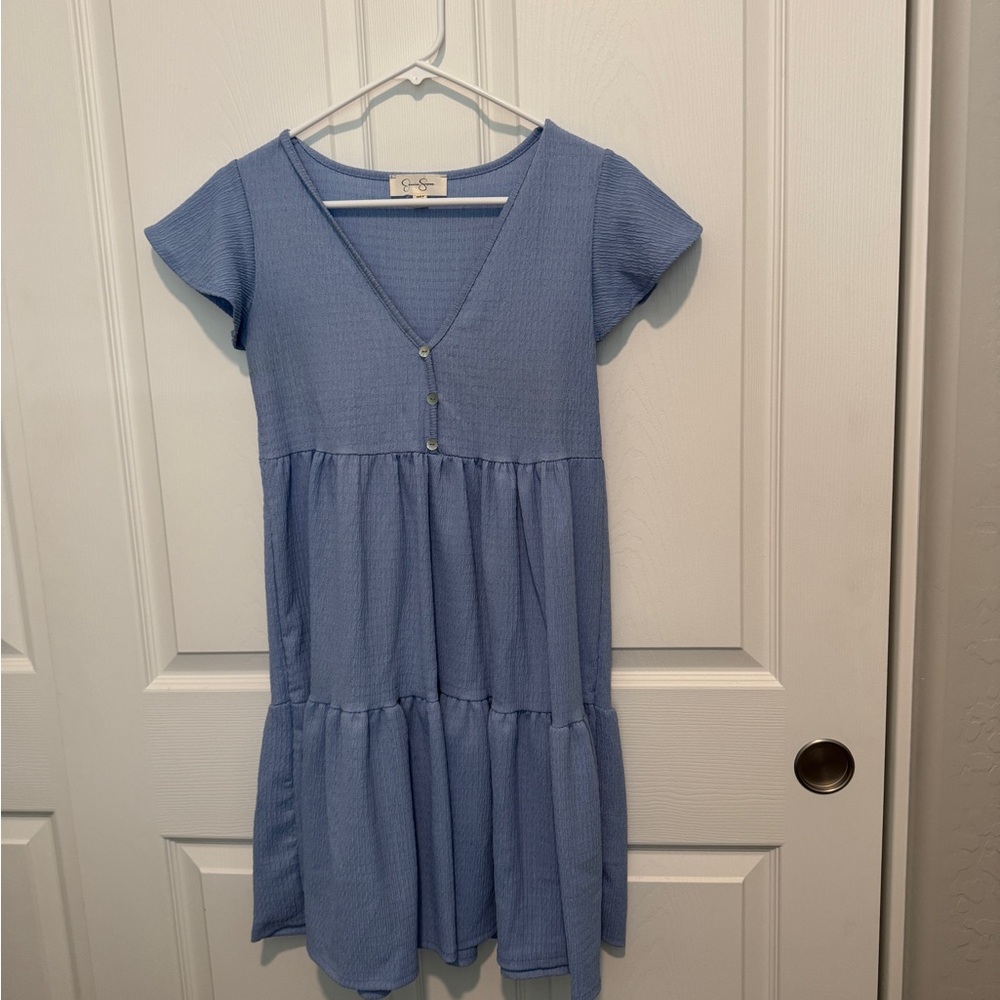 Jessica Simeon blue mini dress medium